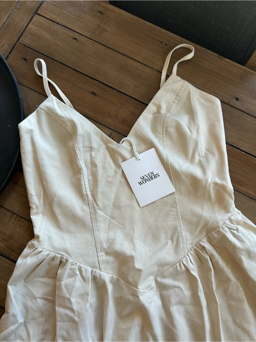 NWT Seven Wonders Zephy Linen Maxi Dress Sand Beige M - Picture 8 of 16